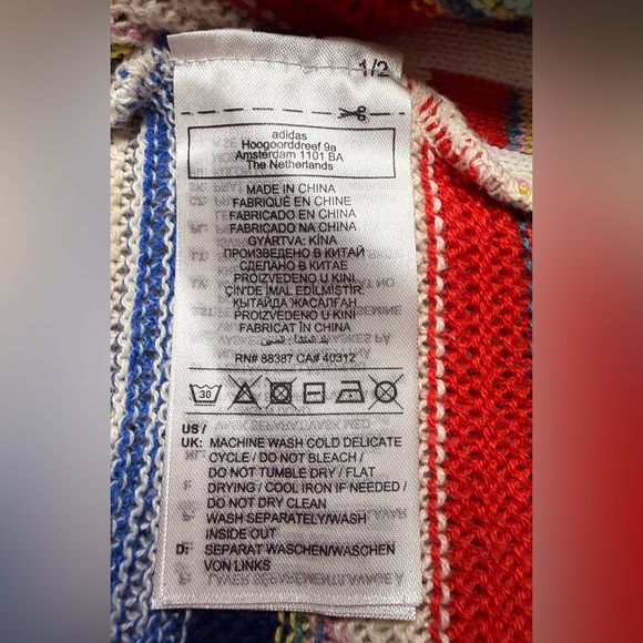 ADIDAS X KSENIASCHNAIDER Knitted Halter Dress Multicolor Stripe - Size XL - Picture 13 of 15